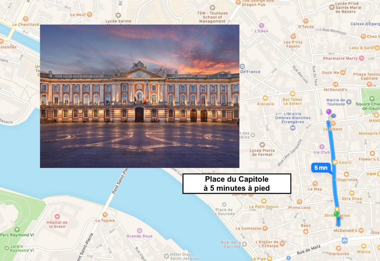 Le Capitoul - Appartement D'Exception Hypercentre De Toulouse Eksteriør billede